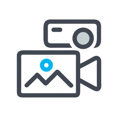Poster - Camera Icon Representing Visual Content Creation and Photography