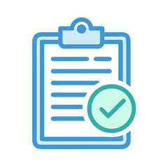 Poster - Clipboard with Verified Document Icon Representing Approved Task or Confirmed Report