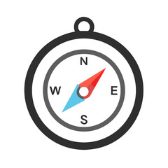 Aufkleber - Compass Icon Representing Directional Navigation or Geographic Orientation