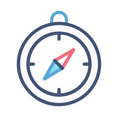 Aufkleber - Compass Icon Representing Directional Navigation or Geographic Orientation
