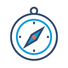 Aufkleber - Compass Icon Representing Directional Navigation or Geographic Orientation