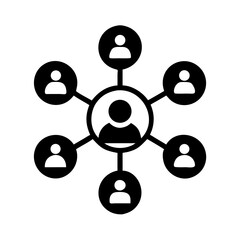 Aufkleber - Connected People Icon Representing Collaboration or Teamwork Network