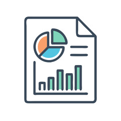 Poster - Data Report Icon Representing Business Performance or Analytical Summary