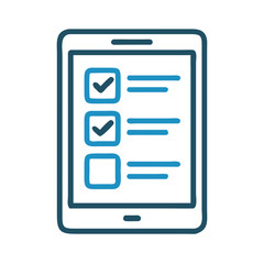 Aufkleber - digital checklist on tablet icon representing task management or to-do application