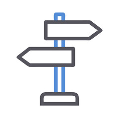 Aufkleber - Direction Signpost Icon Representing Route Guidance or Navigation Assistance