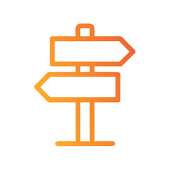 Aufkleber - Direction Signpost Icon Representing Route Guidance or Navigation Assistance