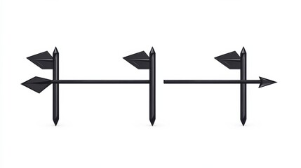 Poster - small simple arrow set. Vector isolated minimal arrow symbol. Tiny arrows PNG no background