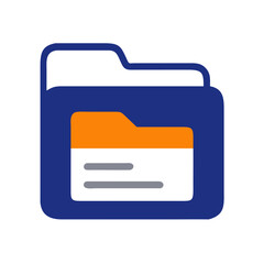 Fototapete - Folder Icon Representing Business Document Storage and Organization