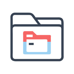 Fototapete - Folder Icon Representing Business Document Storage and Organization