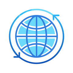 Poster - Globe Icon Representing Worldwide Travel Concept and Global Exploration