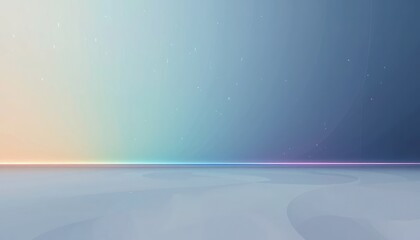 Poster - Serene horizon transition digital landscape abstract art minimalist environment wide-angle view tranquility and calmness