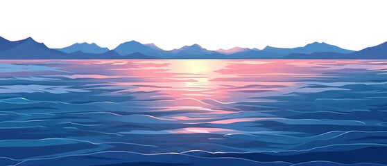 Wall Mural - png blue wave sea landscape backgrounds outdoors.