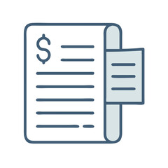 Poster - Invoice Document Icon Representing Billing Statement and Payment Request