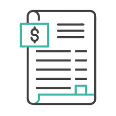 Poster - Invoice Document Icon Representing Billing Statement and Payment Request