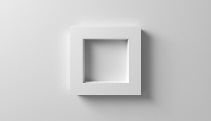 Poster - Minimalist square wall niche design contemporary interior visual art modern space aesthetic perspective creative concept