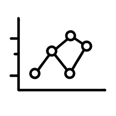 Poster - Line Graph with Data Points Icon Representing Trend Analysis and Statistical Reporting