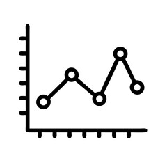 Aufkleber - Line Graph with Data Points Icon Representing Trend Analysis and Statistical Reporting