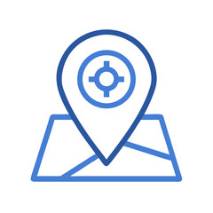 Aufkleber - Location Pin Icon Representing Travel Destination and Map Navigation
