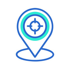 Aufkleber - Location Pin Icon Representing Travel Destination and Map Navigation