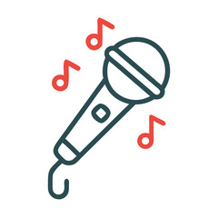 Poster - Microphone for Karaoke Icon Representing Singing Entertainment and Music Performance