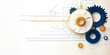 © ANGEL4289 - Geometric pattern futuristic blueprint technical concept Abstract gears with dynamic lines and geometric design elements.