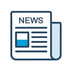 Poster - Newspaper Icon Representing Company News or Corporate Updates