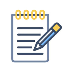 Poster - Notepad with Pencil Icon Representing Writing, Note-Taking, and Task Planning