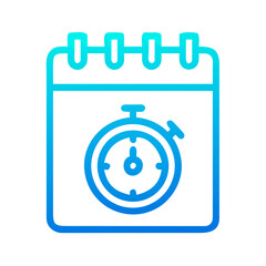Poster - Notepad with Timer Icon Representing Time Management and Task Scheduling