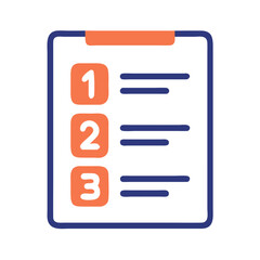 Aufkleber - numbered task list icon representing organized to-do list and task management
