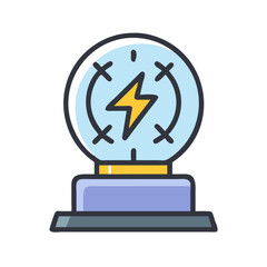 Aufkleber - Plasma Globe Electricity Display Icon Representing Electrical Energy and Visual Science