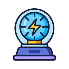 Aufkleber - Plasma Globe Electricity Display Icon Representing Electrical Energy and Visual Science