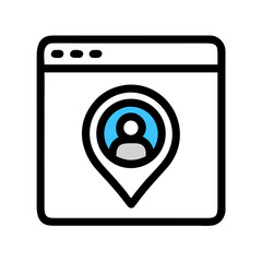 Aufkleber - Profile Pin Icon Representing User Location Tag and Geographical Identification