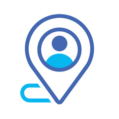 Aufkleber - Profile Pin Icon Representing User Location Tag and Geographical Identification