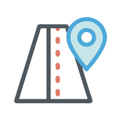 Aufkleber - Road Icon Representing Travel Route or Trail Path for Journey and Exploration