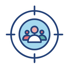 Poster - Target with User Icon Representing Audience Targeting and Marketing Focus