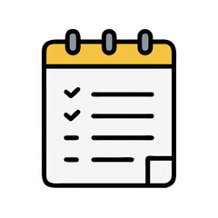 Aufkleber - Task Tracker Notepad Icon Representing To-Do List and Productivity Planner