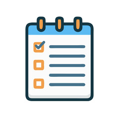 Aufkleber - Task Tracker Notepad Icon Representing To-Do List and Productivity Planner