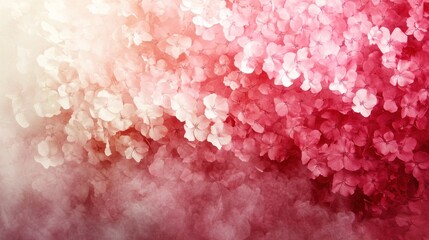 Poster - Abstract floral explosion of pink and white hues.