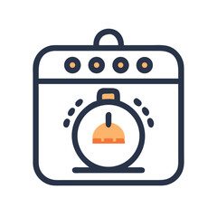 Aufkleber - Timer Icon Representing Cooking Countdown and Kitchen Time Management