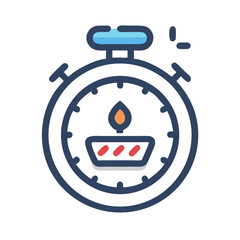 Aufkleber - Timer Icon Representing Cooking Countdown and Kitchen Time Management