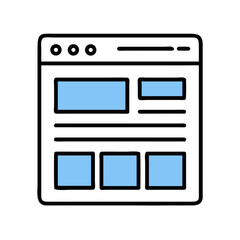 Poster - Website Layout Icon Representing Web Design Interface