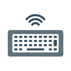 Aufkleber - Wireless Keyboard Icon Representing Computer Input Device