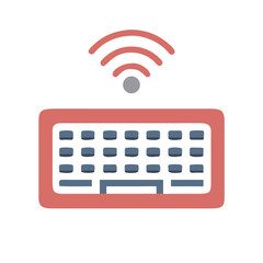 Aufkleber - Wireless Keyboard Icon Representing Computer Input Device
