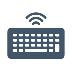 Aufkleber - Wireless Keyboard Icon Representing Computer Input Device