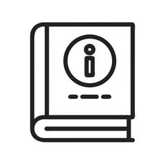 Poster - Book with Info Symbol Icon Representing Printed Educational Resource