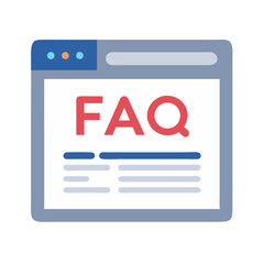 Poster - FAQ Web Page Icon Representing Frequently Asked Questions