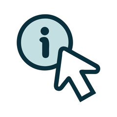 Poster - Info Button with Cursor Icon Representing Clickable Information Access