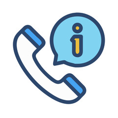 Fototapete - Phone with Info Icon Representing Voice-Based Support