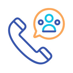 Poster - Phone with Network Icon Representing Customer Support