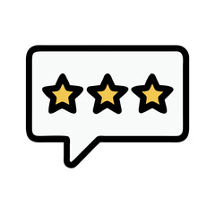 Aufkleber - Star Rating Bubble Icon Representing Customer Feedback